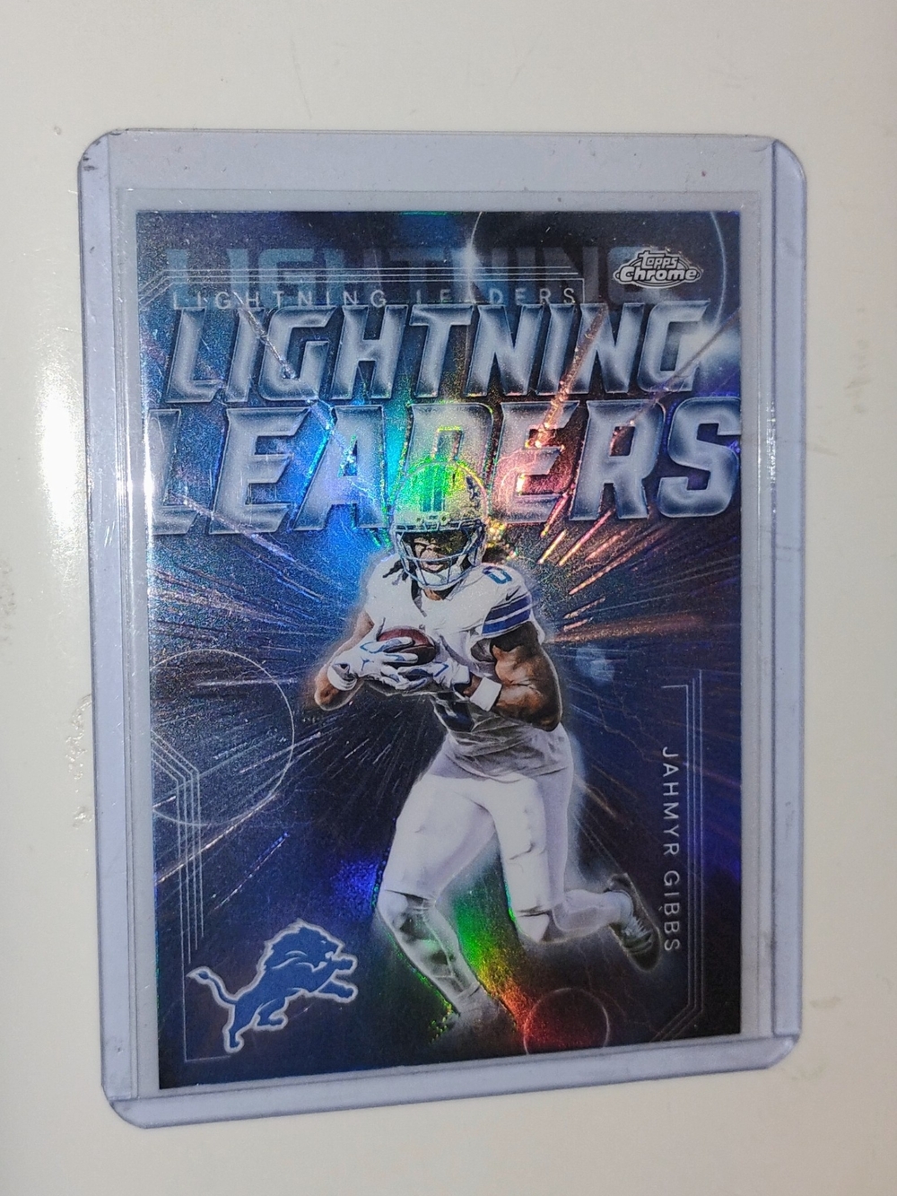 Topps Lightning Leaders Jahmyr Gibbs Blue Silver Card